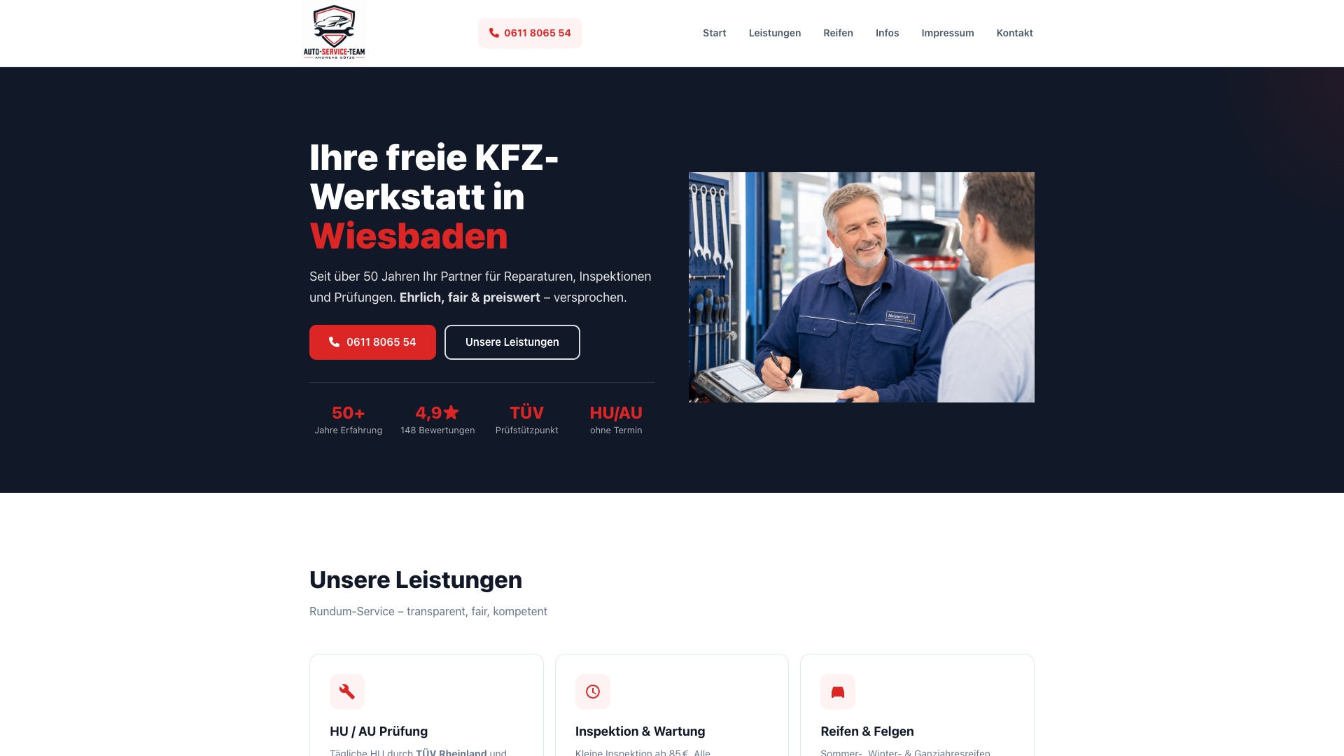 Auto-Service-Team Götze Website